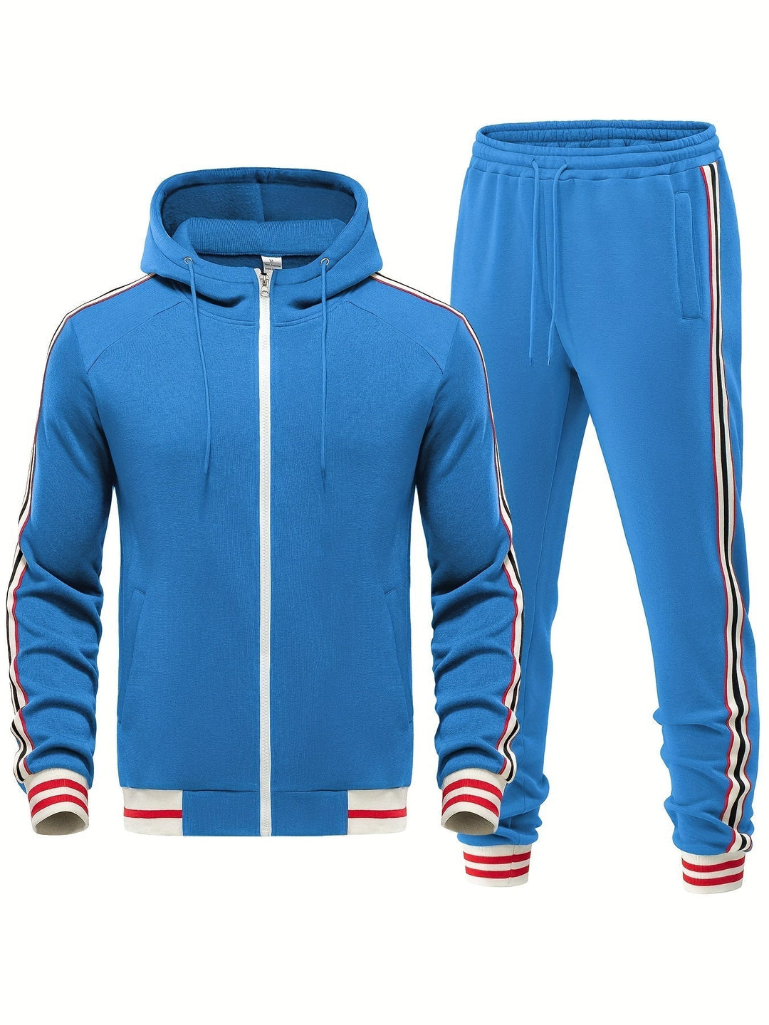 Comfortable Men's Tracksuit - Damon-Light blue-S-Nora Luxe