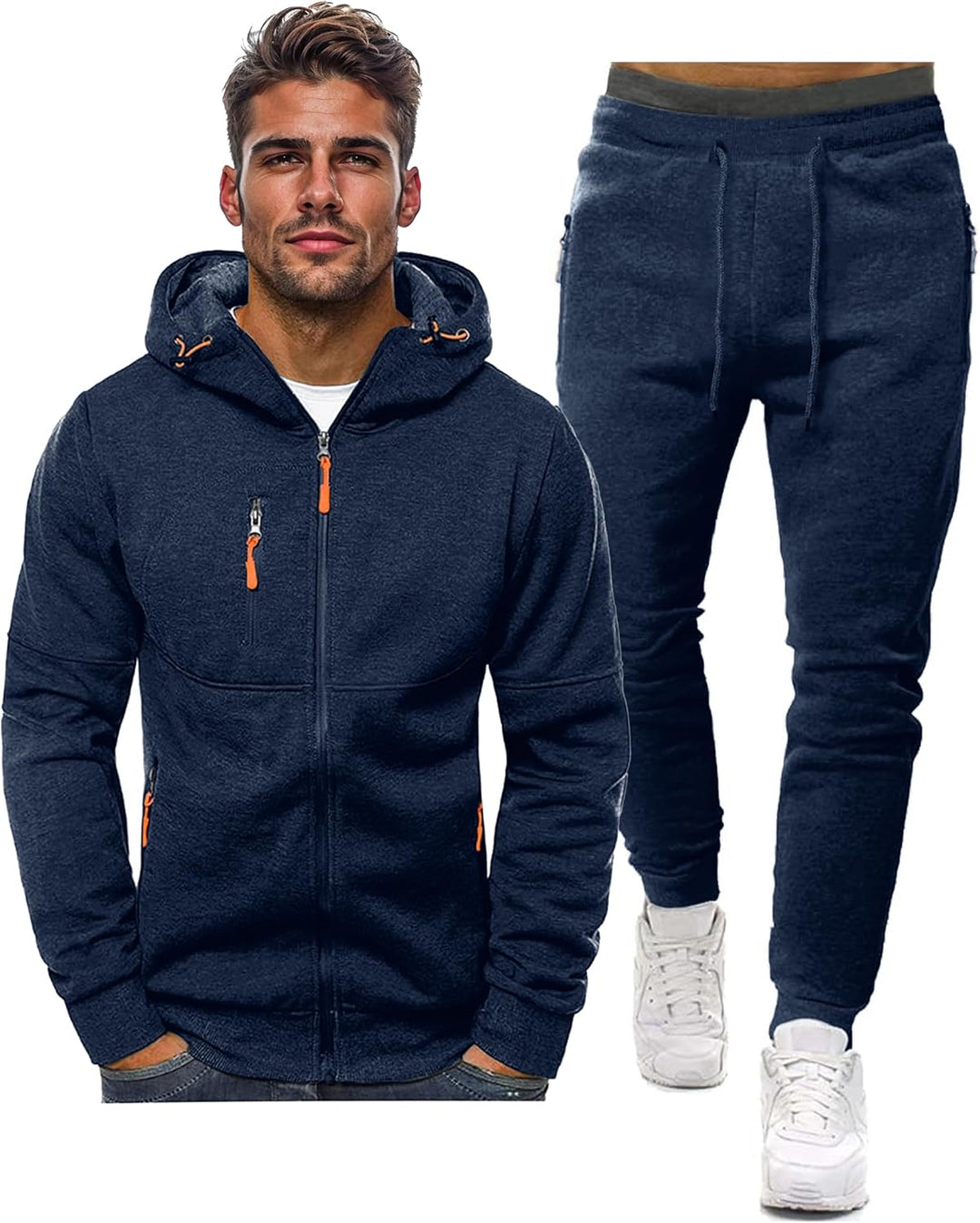 Comfortable Men's Tracksuit - Jamie-Dark Blue-S-Nora Luxe