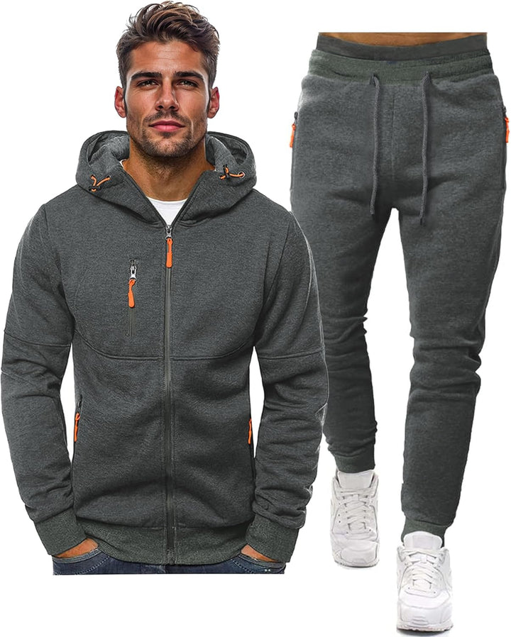 Comfortable Men's Tracksuit - Jamie-Dark Gray-S-Nora Luxe