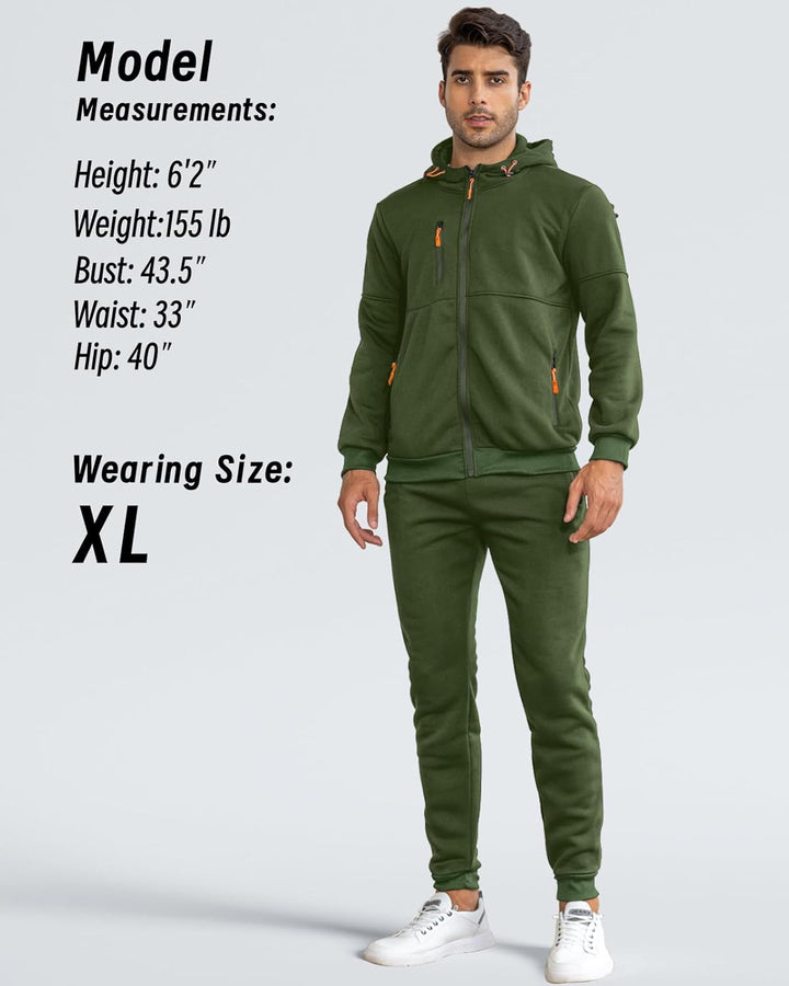 Comfortable Men's Tracksuit - Jamie-Green-S-Nora Luxe