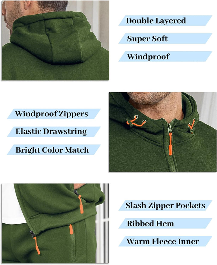 Comfortable Men's Tracksuit - Jamie-Green-S-Nora Luxe