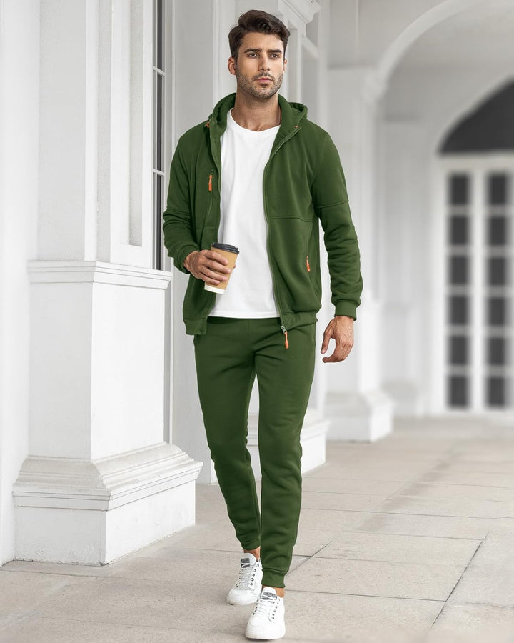 Comfortable Men's Tracksuit - Jamie-Green-S-Nora Luxe