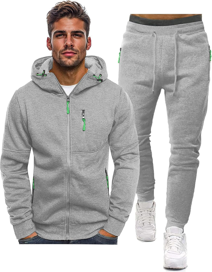 Comfortable Men's Tracksuit - Jamie-Light Gray-S-Nora Luxe
