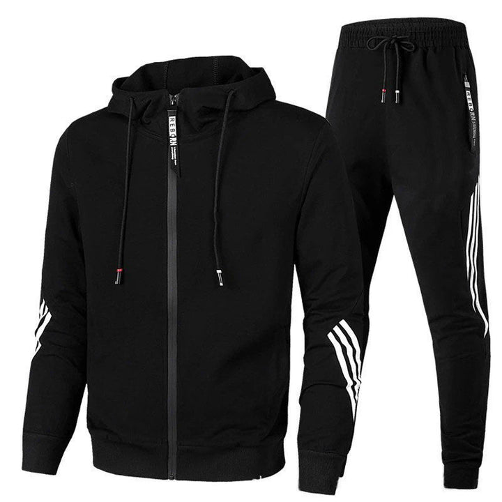 Comfortable Men's Tracksuit - Milan-Black-S-Nora Luxe