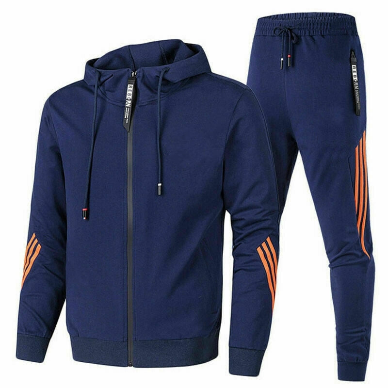 Comfortable Men's Tracksuit - Milan-Blue-S-Nora Luxe