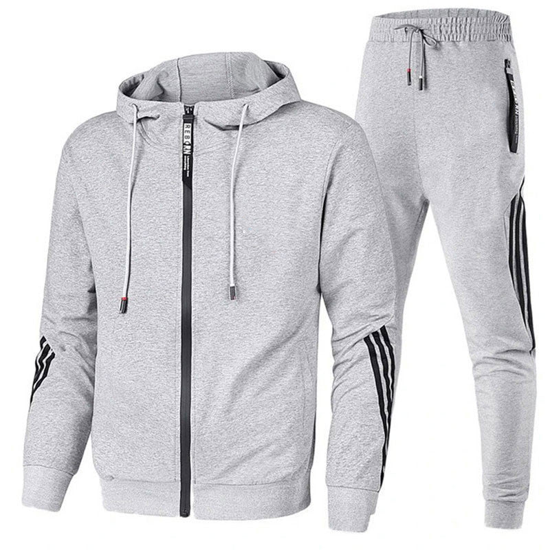 Comfortable Men's Tracksuit - Milan-Gray-S-Nora Luxe