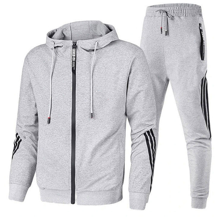 Comfortable Men's Tracksuit - Milan-Gray-S-Nora Luxe