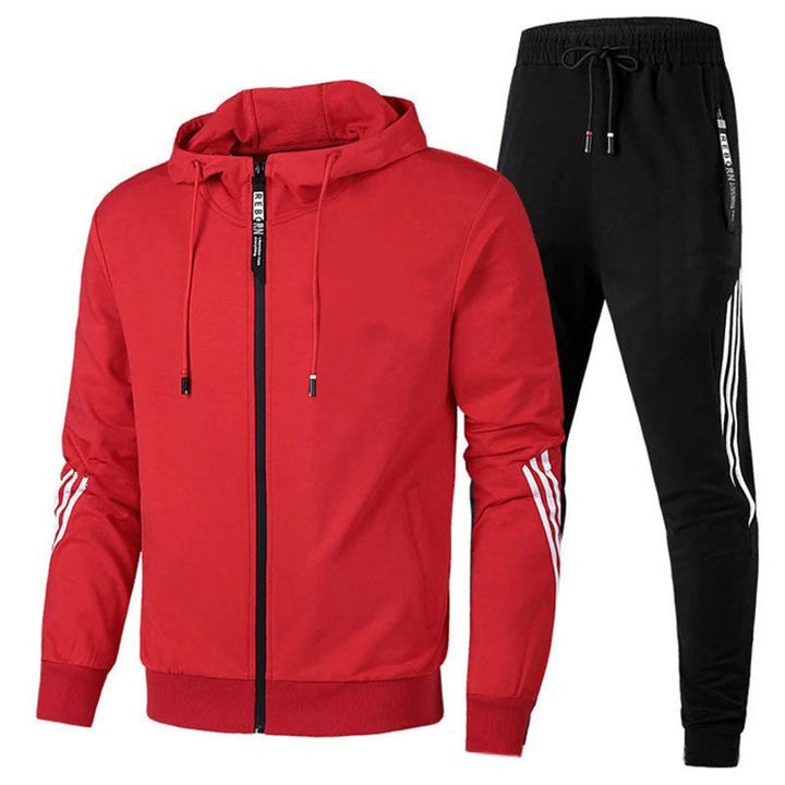 Comfortable Men's Tracksuit - Milan-Red-S-Nora Luxe