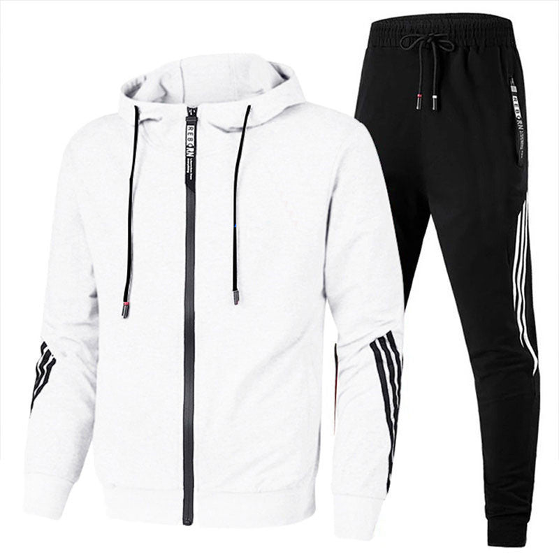 Comfortable Men's Tracksuit - Milan-White-S-Nora Luxe