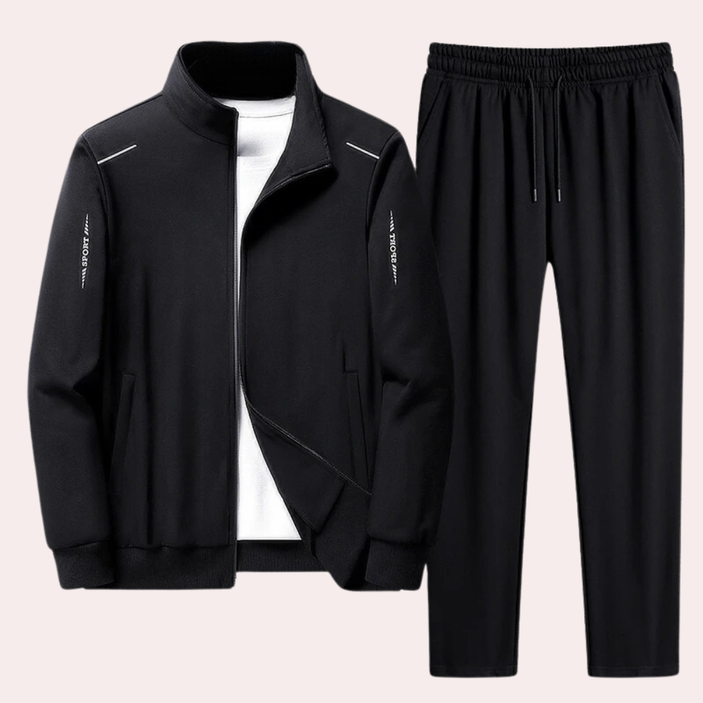 Comfortable Men's Tracksuit - Owen-Black-M-Nora Luxe