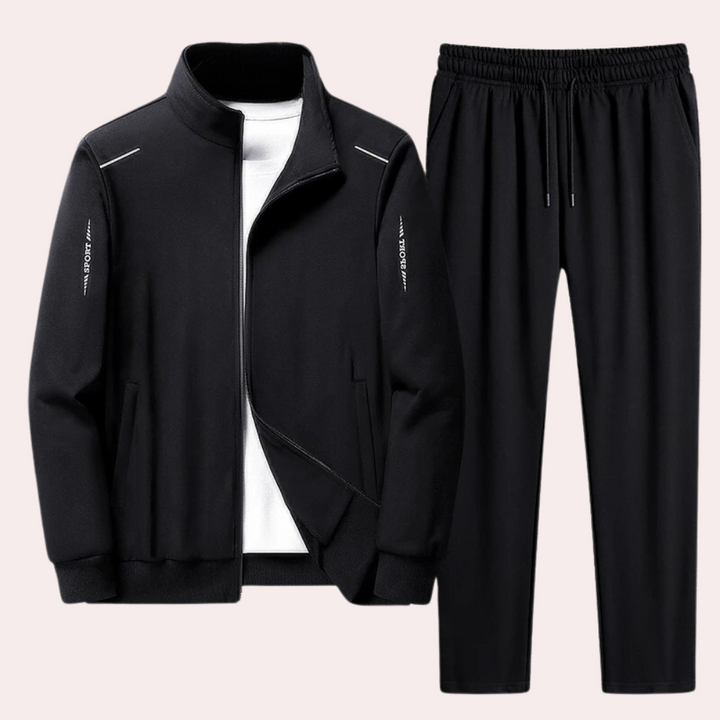 Comfortable Men's Tracksuit - Owen-Black-M-Nora Luxe