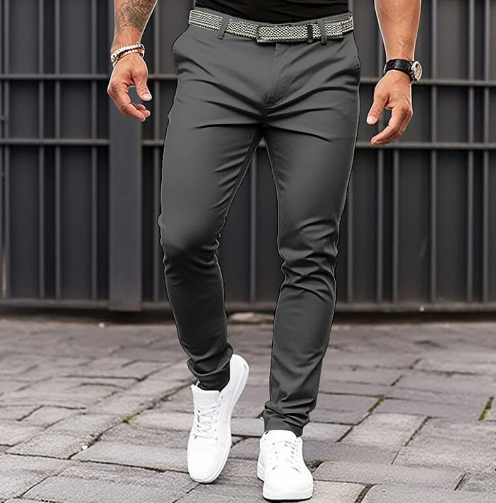 Comfortable Men's Trousers - Elias-Dark Gray-S-Nora Luxe