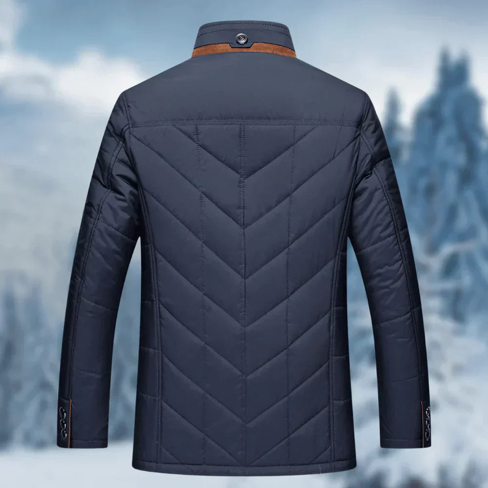 Comfortable Men's Winter Coat - Victor-Blue-S-Nora Luxe