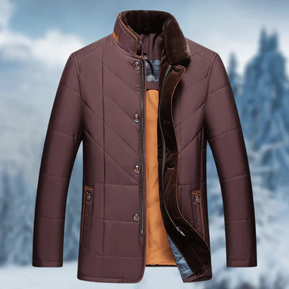 Comfortable Men's Winter Coat - Victor-Red-S-Nora Luxe