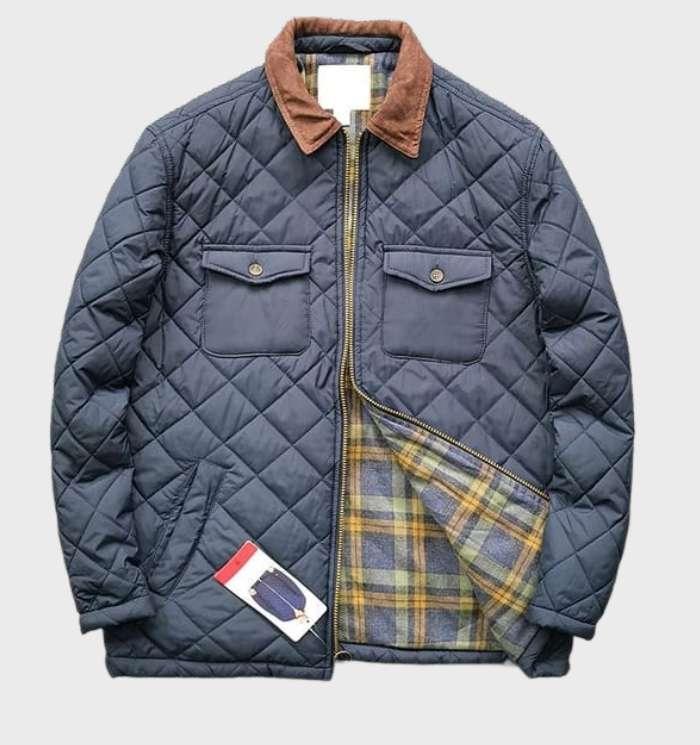 Comfortable Men's Winter Jacket - Liam-Dark Blue-M-Nora Luxe