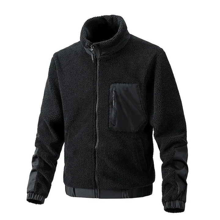 Comfortable Men's Wool Coat - Thomas-Black-M-Nora Luxe