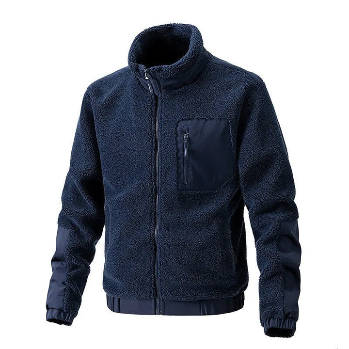Comfortable Men's Wool Coat - Thomas-Blue-M-Nora Luxe