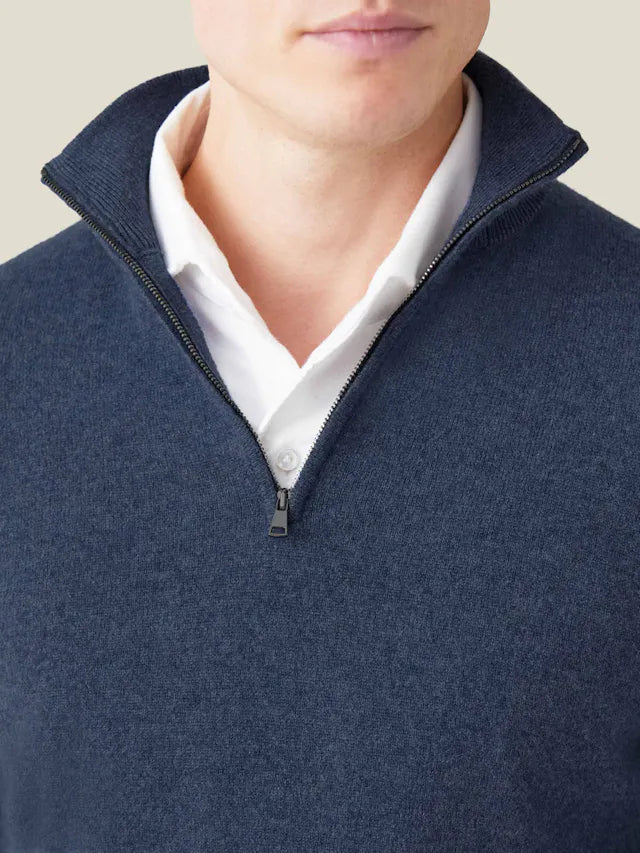 Comfortable Men's Zip-up Sweater - Lucas-Black-S-Nora Luxe