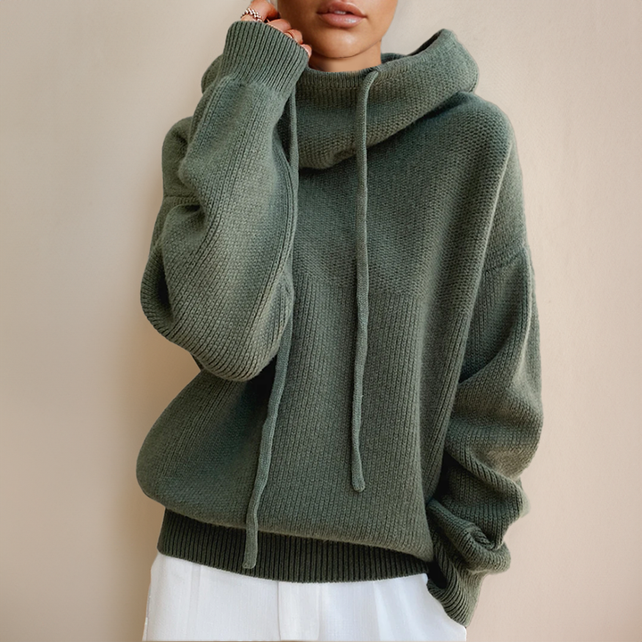 Comfortable Merino Wool Women's Sweater - Isabelle-Green-S-Nora Luxe