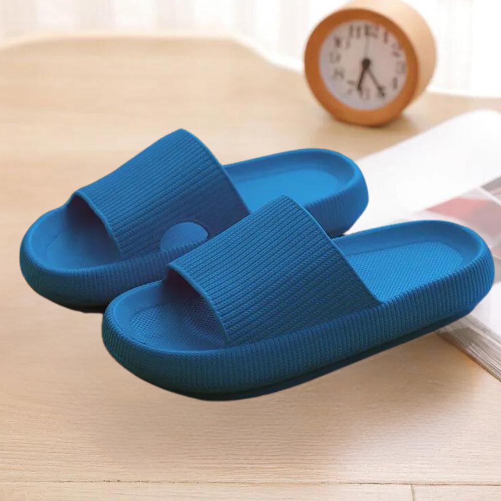 Comfortable Non-Slip Bath Slippers for Women - Elaya-Blue-3-Nora Luxe