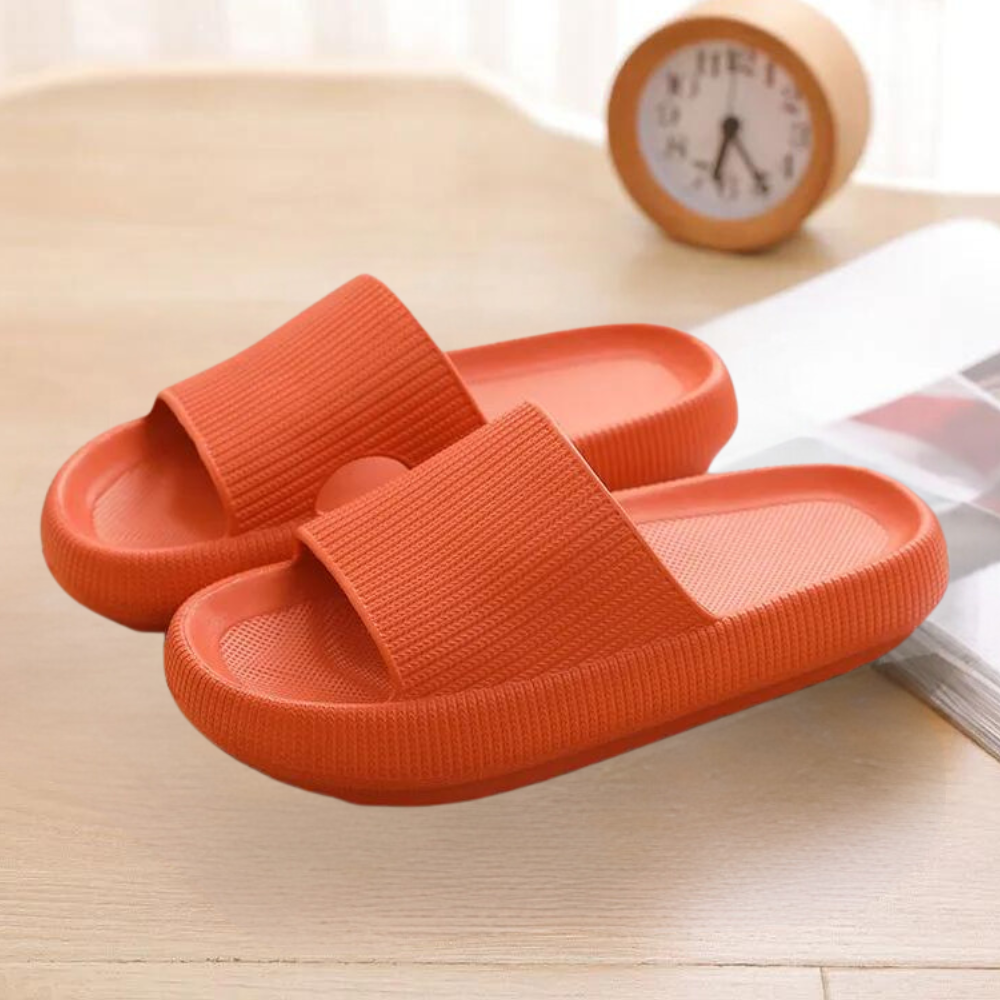 Comfortable Non-Slip Bath Slippers for Women - Elaya-Orange-3-Nora Luxe