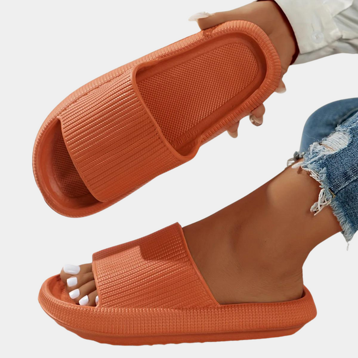 Comfortable Non-Slip Bath Slippers for Women - Elaya-Yellow-3-Nora Luxe