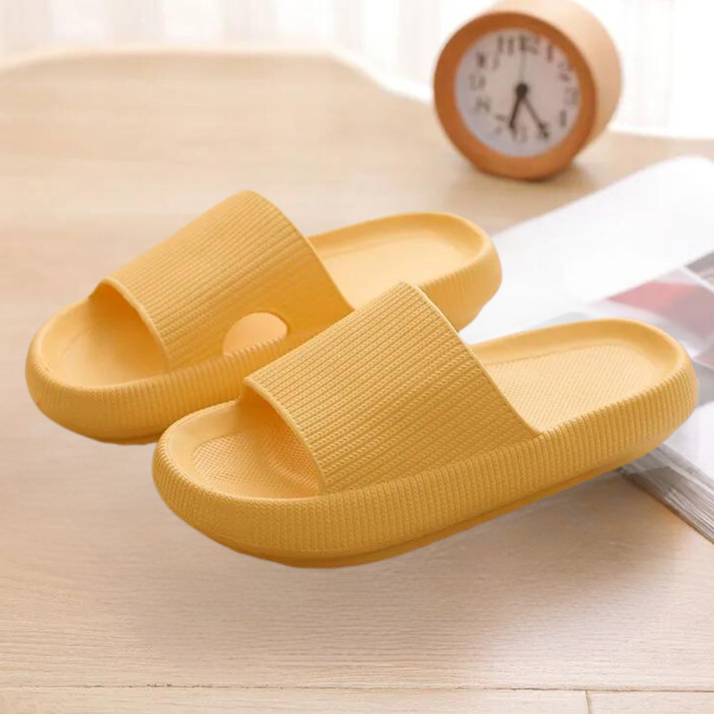 Comfortable Non-Slip Bath Slippers for Women - Elaya-Yellow-3-Nora Luxe