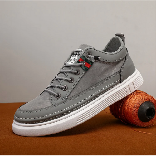 Comfortable Orthopaedic Men's Shoes - Jasper-6-Gray-Nora Luxe