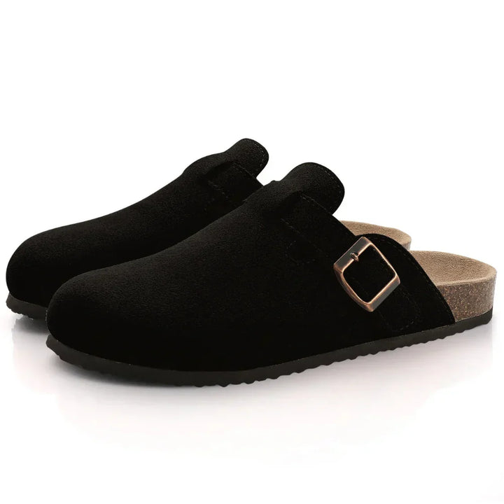 Comfortable Orthopaedic Slippers | Support and Style for All Day-5-Black-Nora Luxe