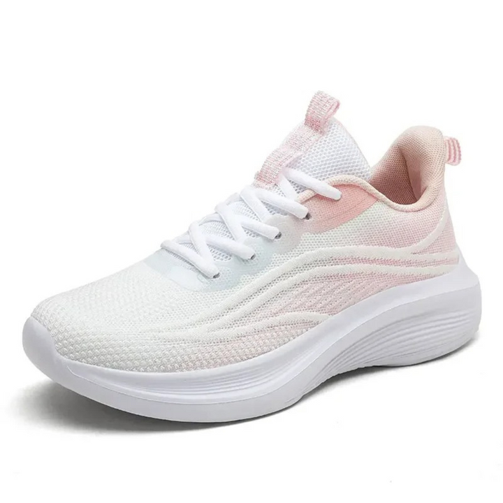 Comfortable Orthopaedic Sneakers - AeroStride-2.5-White-Pink-Nora Luxe