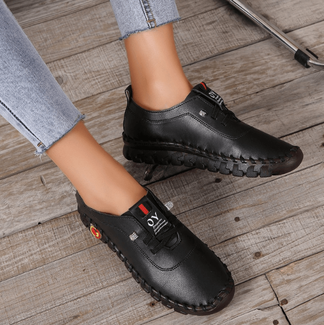 Comfortable Orthopaedic Women's Slip-ons - Elena-Black-3.0-Nora Luxe