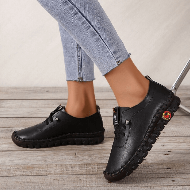 Comfortable Orthopaedic Women's Slip-ons - Elena-Black-3.0-Nora Luxe