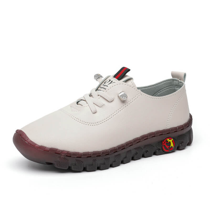 Comfortable Orthopaedic Women's Slip-ons - Elena-White-3.0-Nora Luxe