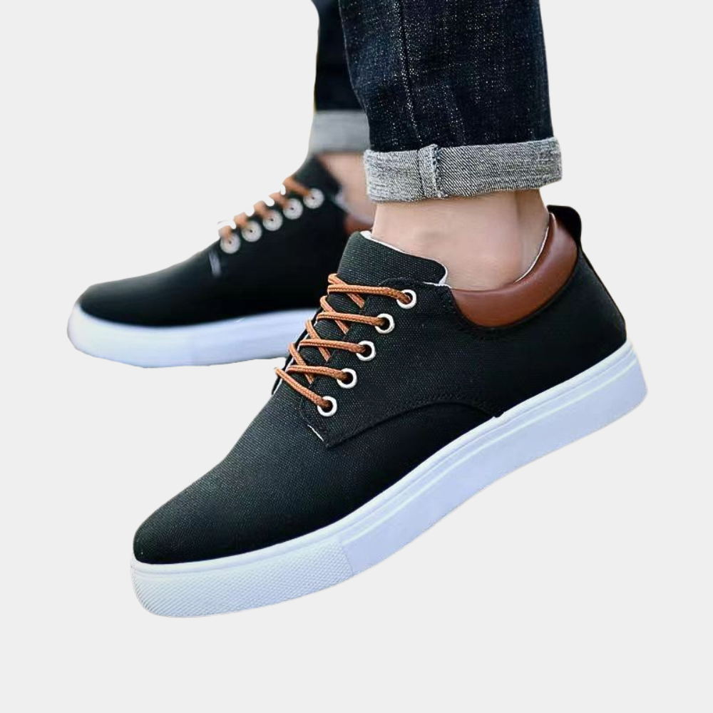 Comfortable orthopedic men's shoes with support function for everyday use – Leon-Black-5.5-Nora Luxe