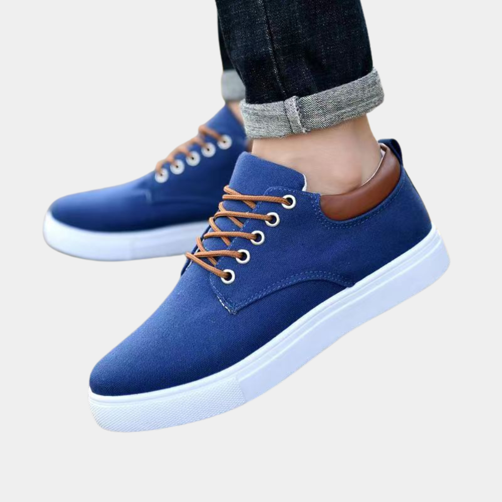 Comfortable orthopedic men's shoes with support function for everyday use – Leon-Blue-5.5-Nora Luxe