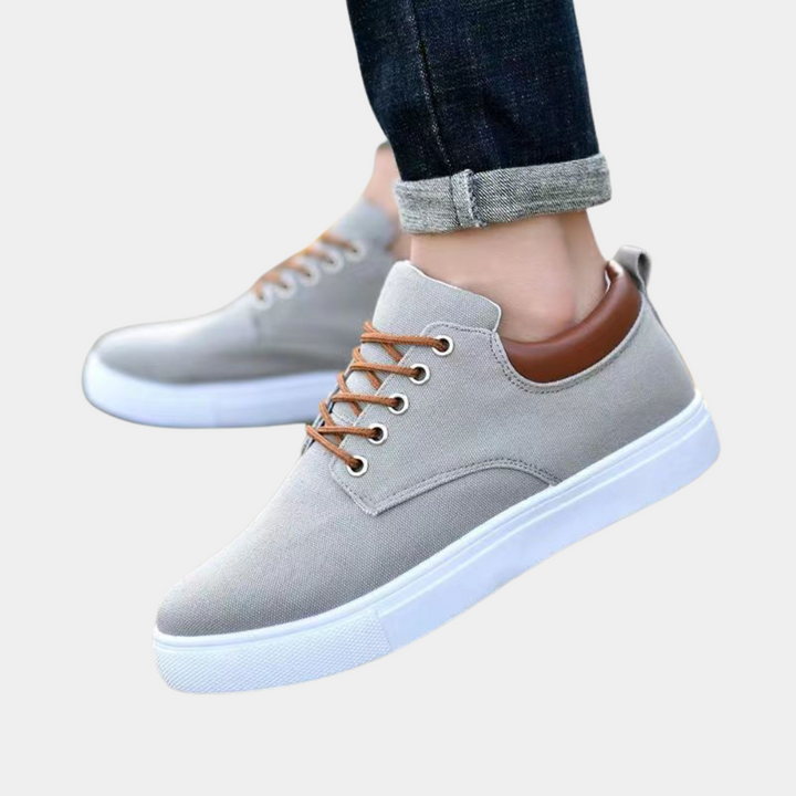 Comfortable orthopedic men's shoes with support function for everyday use – Leon-Grey-5.5-Nora Luxe
