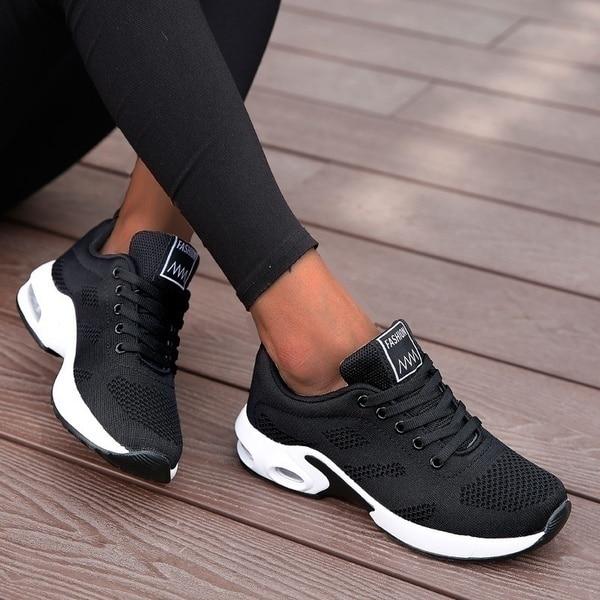 Comfortable Orthopedic Sneakers - Nova-Black-2.5-Nora Luxe