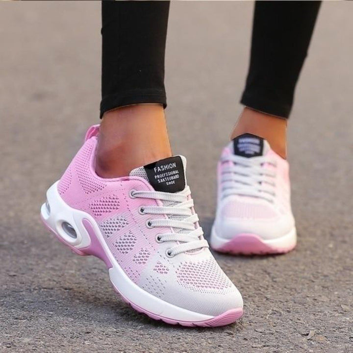Comfortable Orthopedic Sneakers - Nova-Gray/Pink-2.5-Nora Luxe
