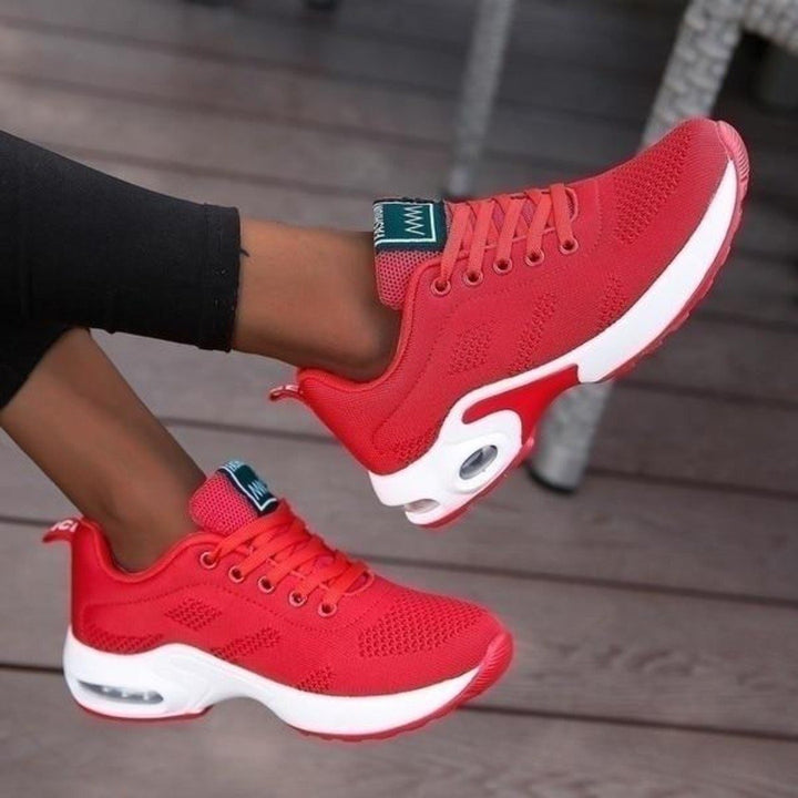 Comfortable Orthopedic Sneakers - Nova-Red-2.5-Nora Luxe