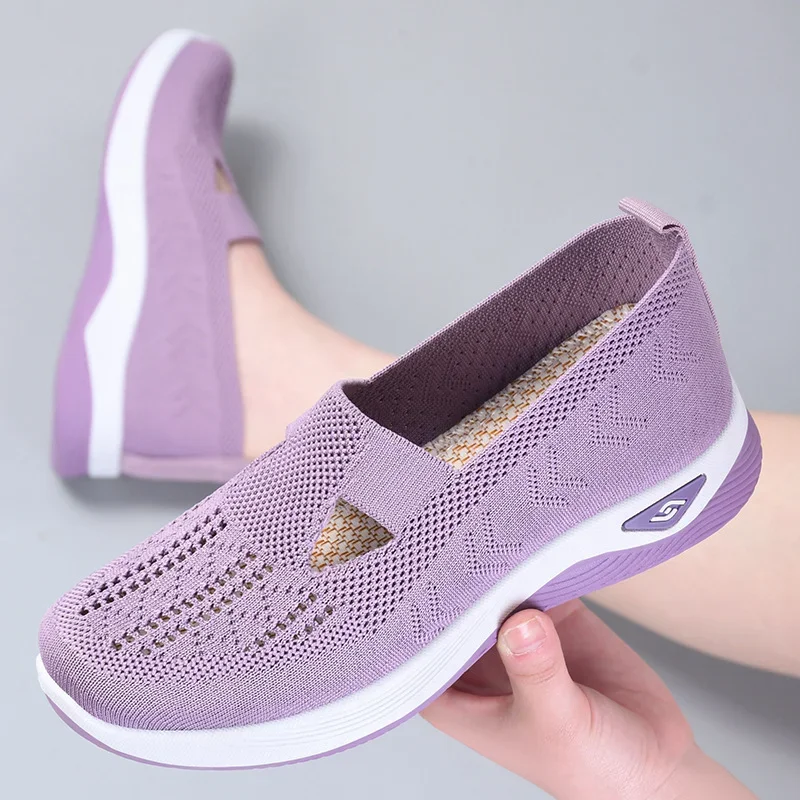 Comfortable orthopedic summer shoes with cushioning – Tessa-Light Purple-7.5-Nora Luxe