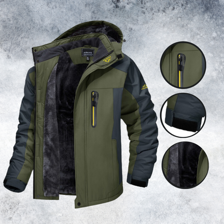 Comfortable Outdoor Jacket - Atlas-Olive green-M-Nora Luxe
