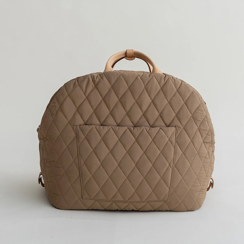 Comfortable Pet Carrier - PetStyle-Brown-S (17.32 x 8.66 x 14.17 inches)-Nora Luxe