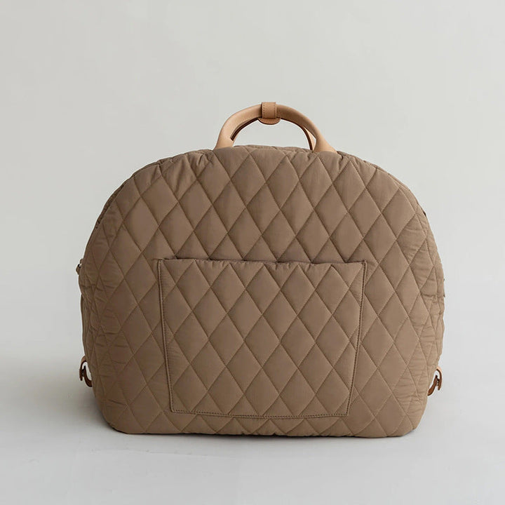 Comfortable Pet Carrier - PetStyle-Brown-S (17.32 x 8.66 x 14.17 inches)-Nora Luxe
