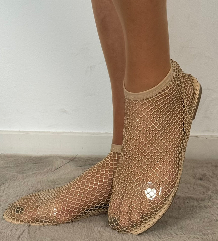 Comfortable & Shiny Ladies' Ballet Flats with Non-Slip Sole – Lyra-Black-5.5-Nora Luxe