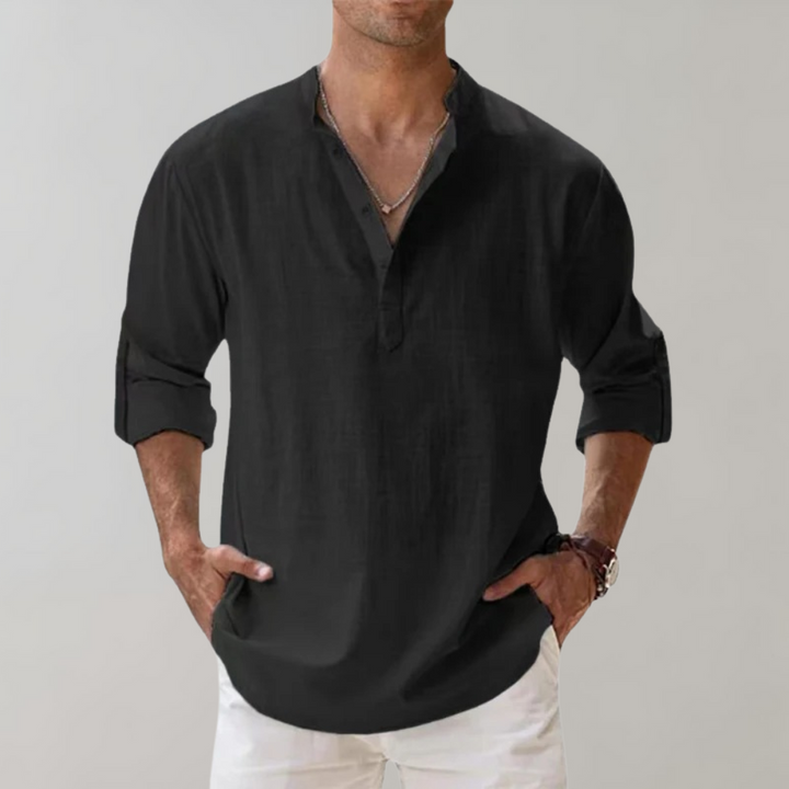 Comfortable Shirt for Men - Florian-Black-S-Nora Luxe