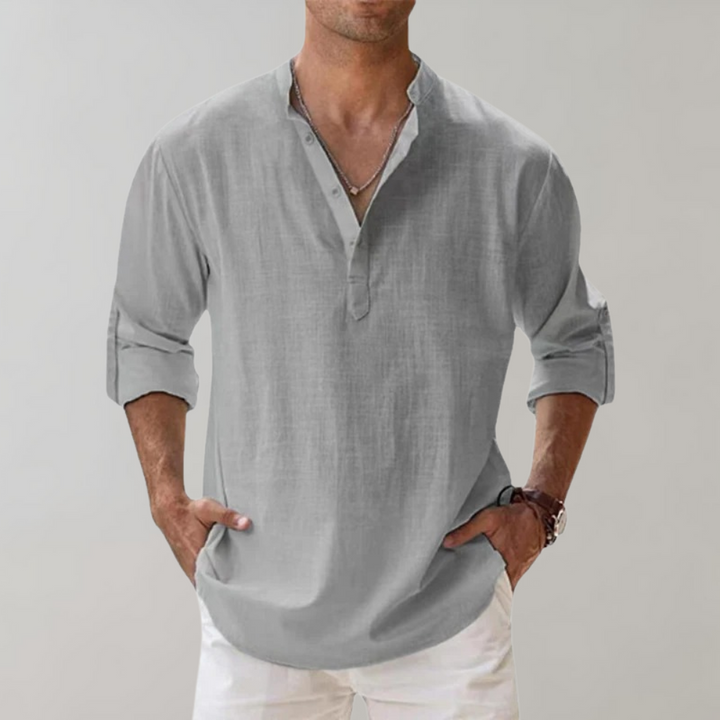 Comfortable Shirt for Men - Florian-Gray-S-Nora Luxe