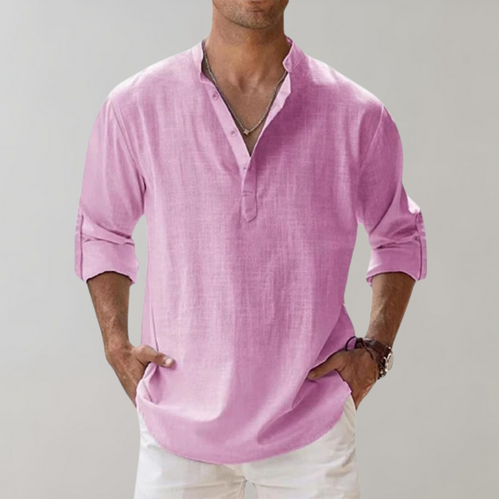 Comfortable Shirt for Men - Florian-Pink-S-Nora Luxe