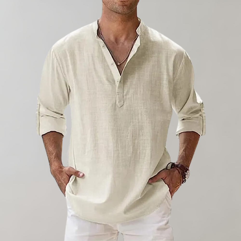 Comfortable Shirt for Men - Florian-White-S-Nora Luxe