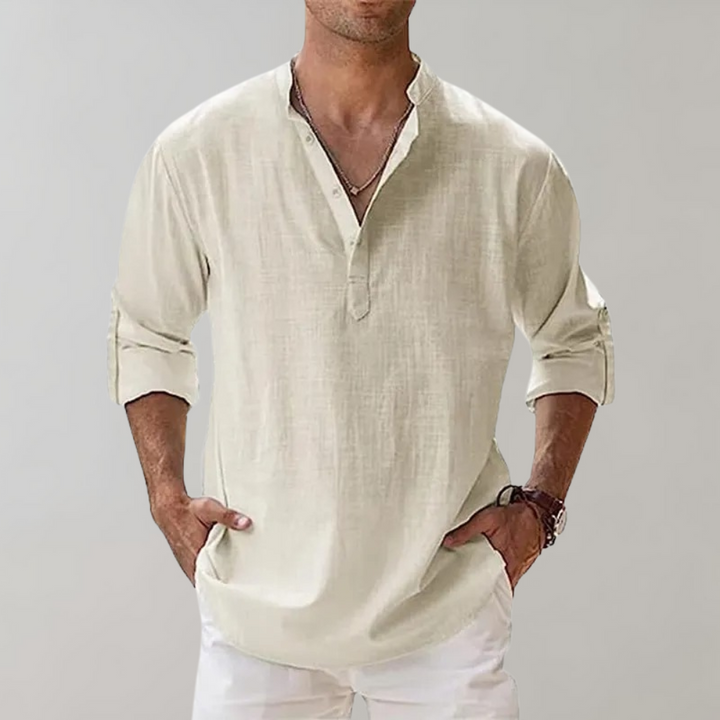 Comfortable Shirt for Men - Florian-White-S-Nora Luxe