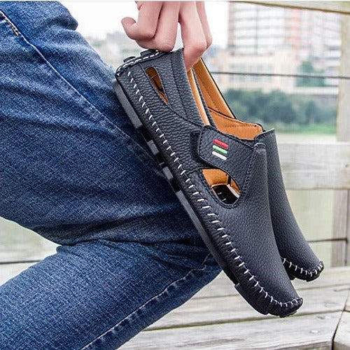 Comfortable Slip-On Casual Shoes for Men – Lightweight & Breathable – Matteo-Black-6-Nora Luxe